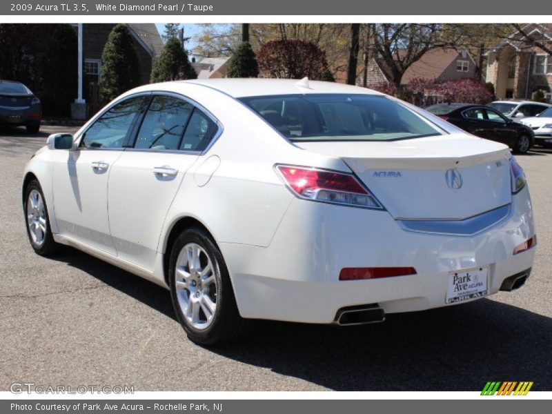 White Diamond Pearl / Taupe 2009 Acura TL 3.5