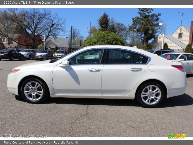 White Diamond Pearl / Taupe 2009 Acura TL 3.5