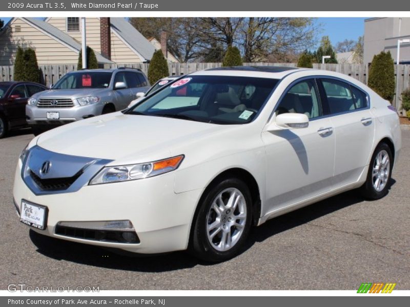 White Diamond Pearl / Taupe 2009 Acura TL 3.5