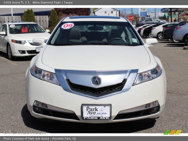 White Diamond Pearl / Taupe 2009 Acura TL 3.5