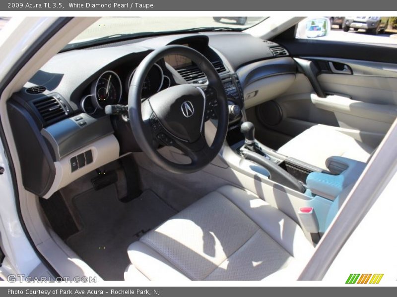 White Diamond Pearl / Taupe 2009 Acura TL 3.5