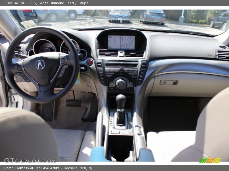 White Diamond Pearl / Taupe 2009 Acura TL 3.5