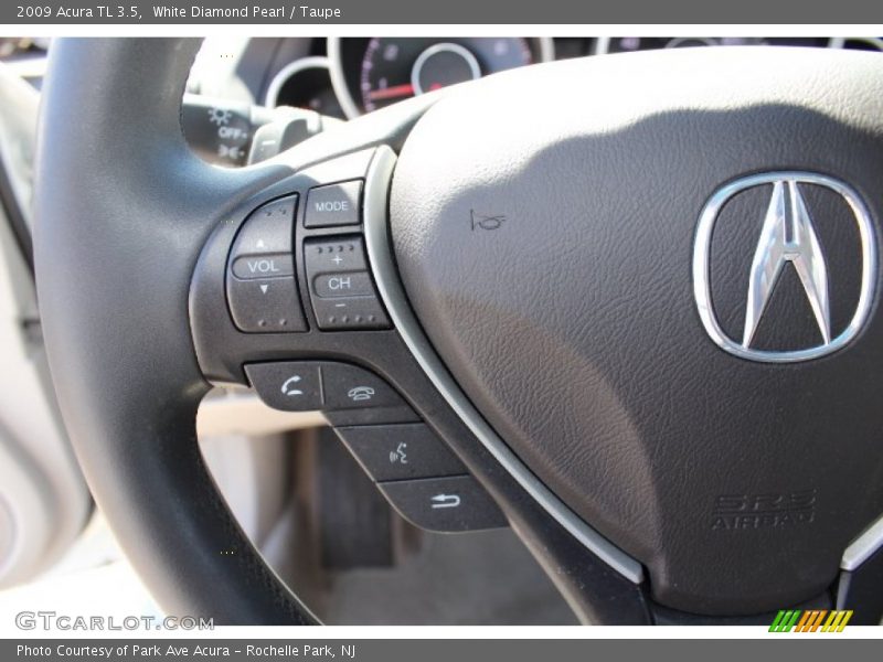 White Diamond Pearl / Taupe 2009 Acura TL 3.5
