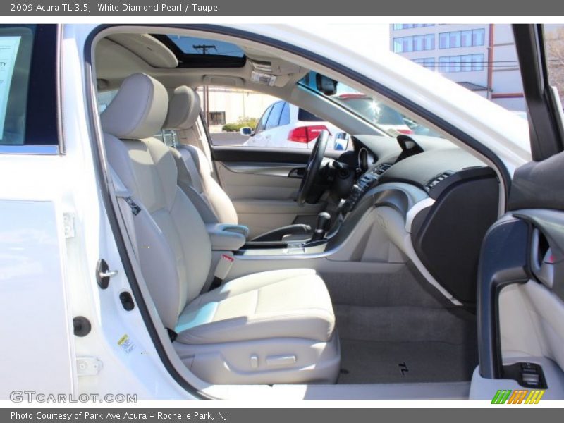 White Diamond Pearl / Taupe 2009 Acura TL 3.5