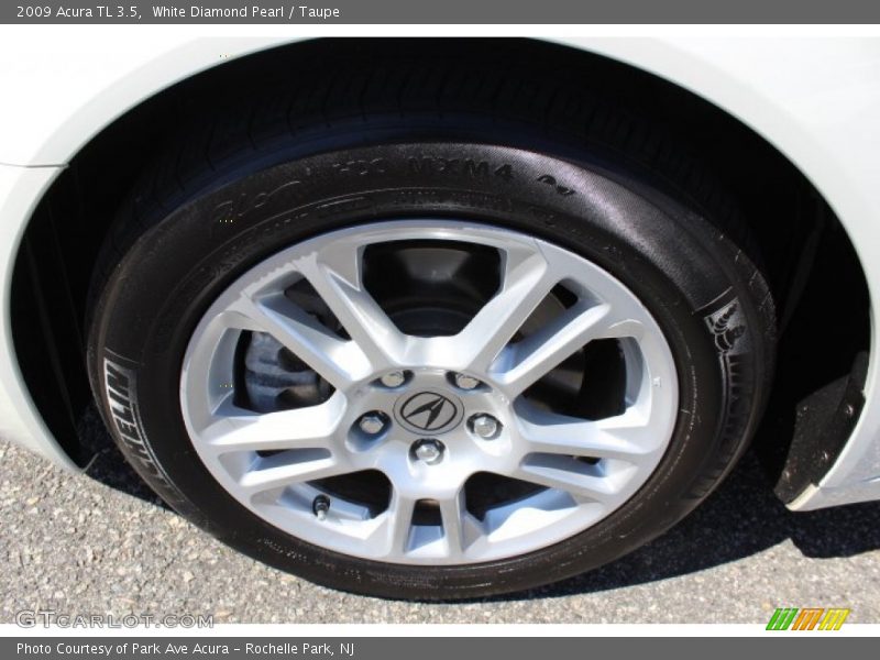 White Diamond Pearl / Taupe 2009 Acura TL 3.5
