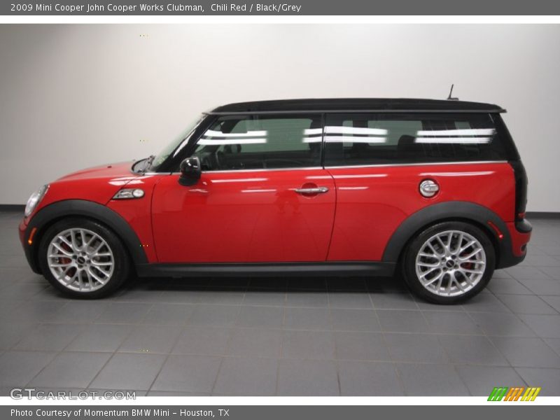 Chili Red / Black/Grey 2009 Mini Cooper John Cooper Works Clubman