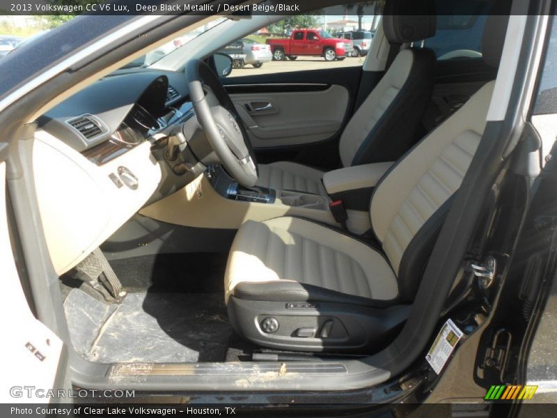 Deep Black Metallic / Desert Beige/Black 2013 Volkswagen CC V6 Lux