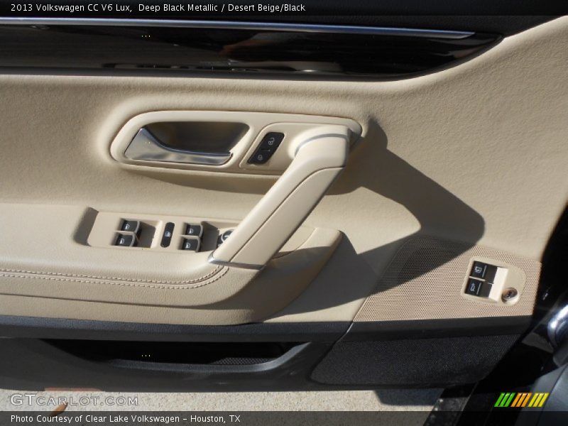 Deep Black Metallic / Desert Beige/Black 2013 Volkswagen CC V6 Lux