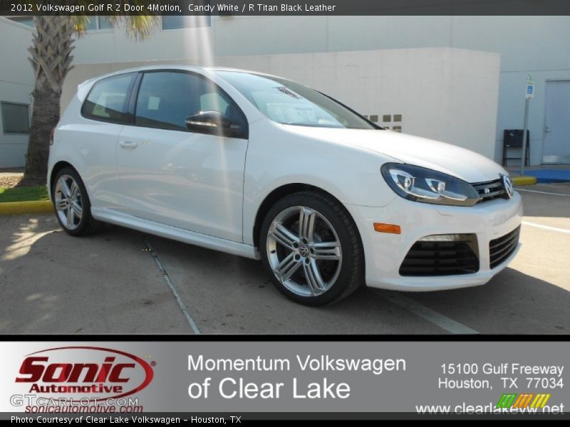 Candy White / R Titan Black Leather 2012 Volkswagen Golf R 2 Door 4Motion