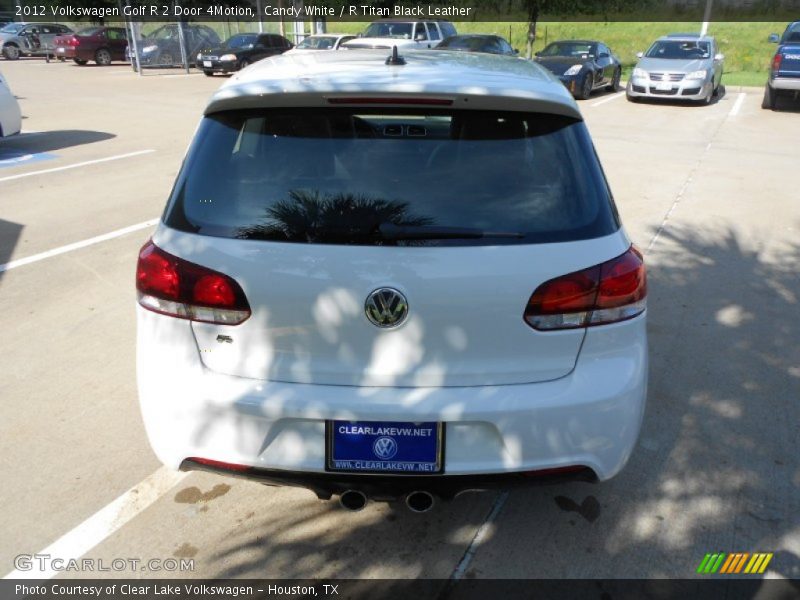 Candy White / R Titan Black Leather 2012 Volkswagen Golf R 2 Door 4Motion