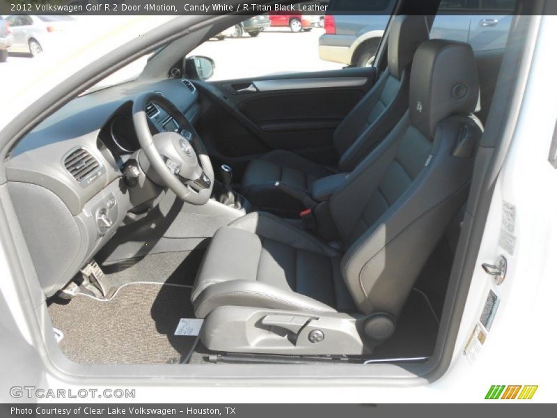 Candy White / R Titan Black Leather 2012 Volkswagen Golf R 2 Door 4Motion