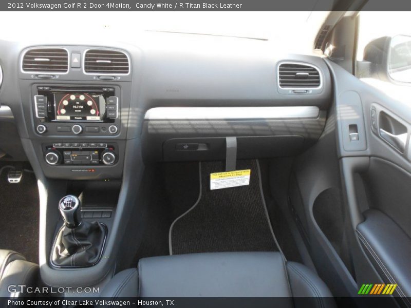 Candy White / R Titan Black Leather 2012 Volkswagen Golf R 2 Door 4Motion