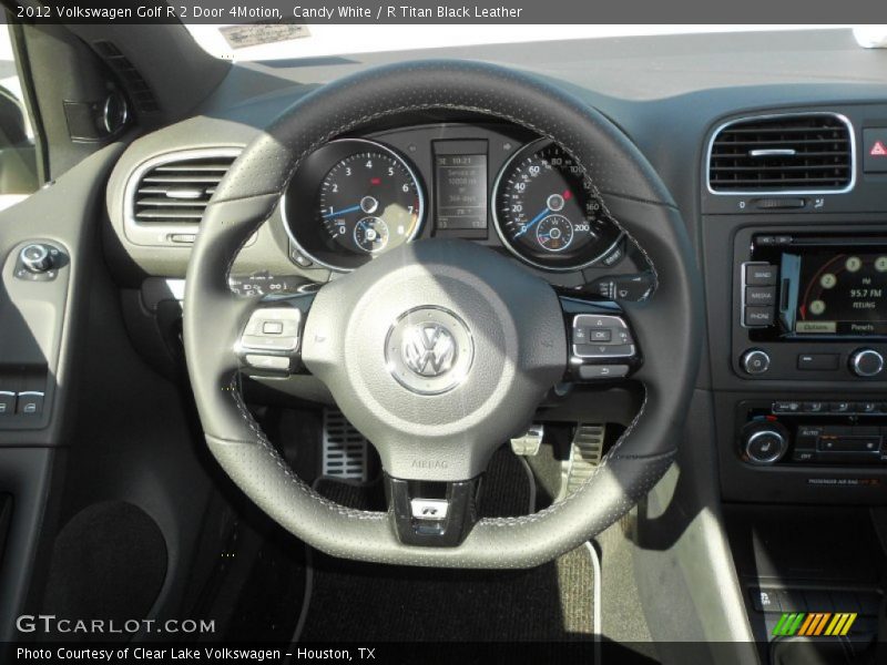 Candy White / R Titan Black Leather 2012 Volkswagen Golf R 2 Door 4Motion