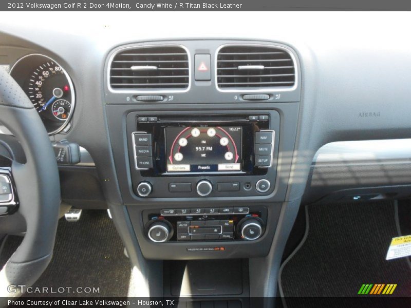 Candy White / R Titan Black Leather 2012 Volkswagen Golf R 2 Door 4Motion