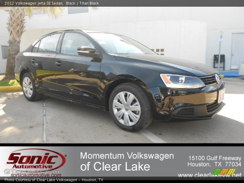 Black / Titan Black 2012 Volkswagen Jetta SE Sedan