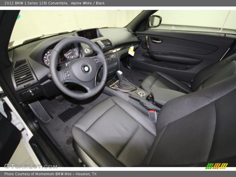 Alpine White / Black 2012 BMW 1 Series 128i Convertible
