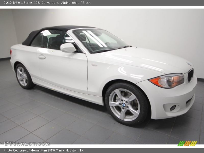 Alpine White / Black 2012 BMW 1 Series 128i Convertible