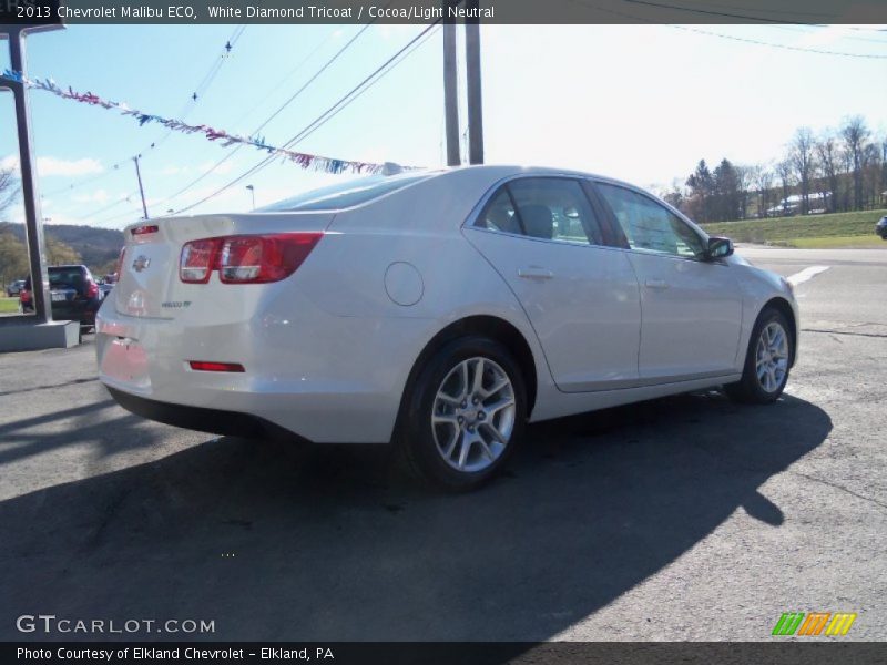 White Diamond Tricoat / Cocoa/Light Neutral 2013 Chevrolet Malibu ECO