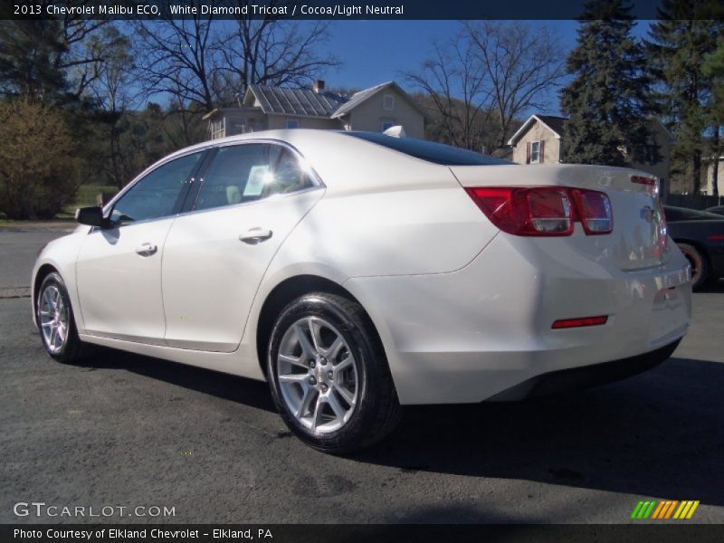 White Diamond Tricoat / Cocoa/Light Neutral 2013 Chevrolet Malibu ECO