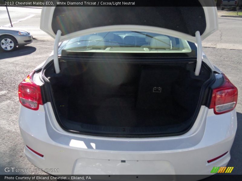 White Diamond Tricoat / Cocoa/Light Neutral 2013 Chevrolet Malibu ECO
