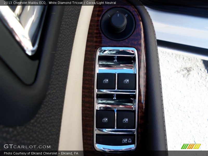 White Diamond Tricoat / Cocoa/Light Neutral 2013 Chevrolet Malibu ECO