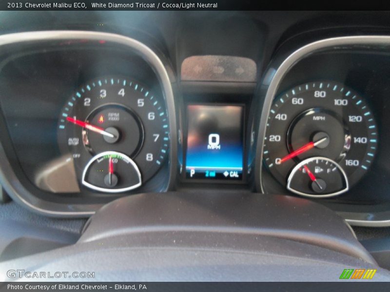 White Diamond Tricoat / Cocoa/Light Neutral 2013 Chevrolet Malibu ECO