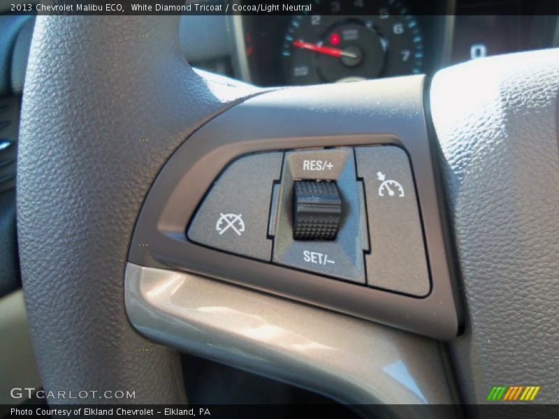 White Diamond Tricoat / Cocoa/Light Neutral 2013 Chevrolet Malibu ECO