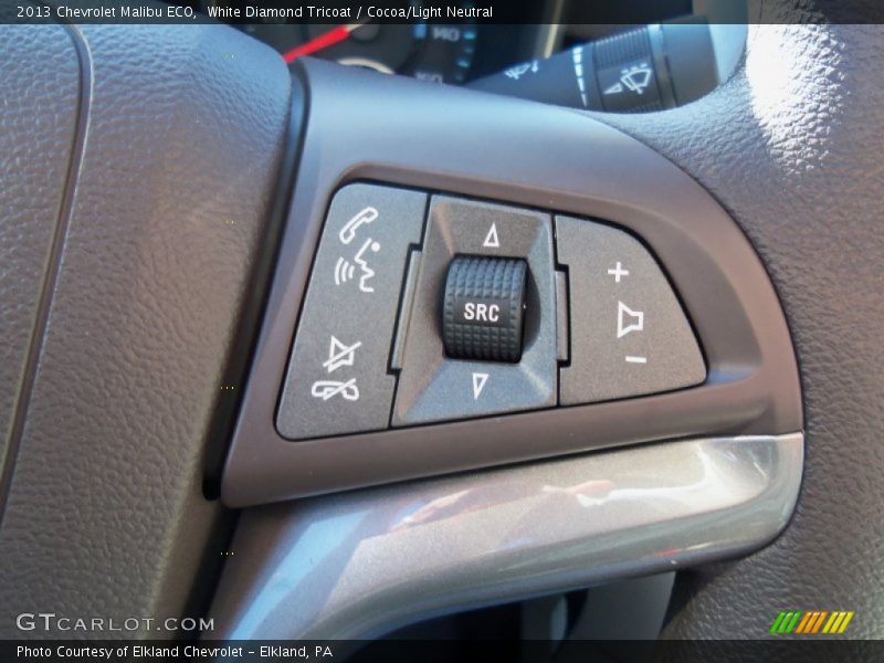 White Diamond Tricoat / Cocoa/Light Neutral 2013 Chevrolet Malibu ECO
