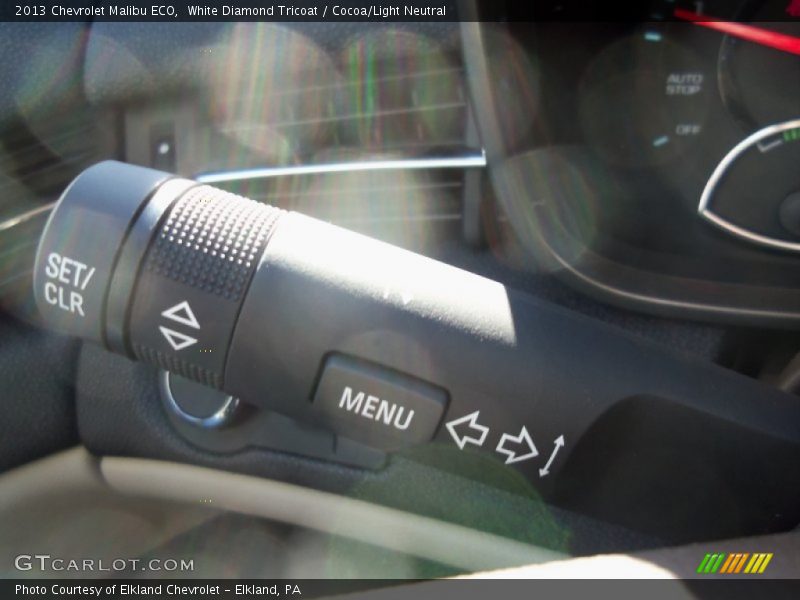 White Diamond Tricoat / Cocoa/Light Neutral 2013 Chevrolet Malibu ECO