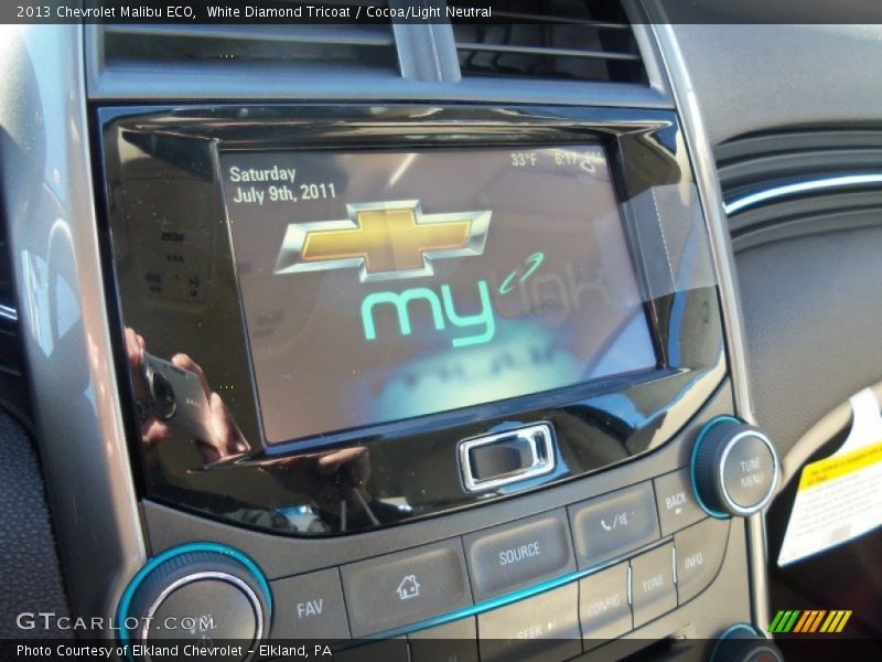 White Diamond Tricoat / Cocoa/Light Neutral 2013 Chevrolet Malibu ECO
