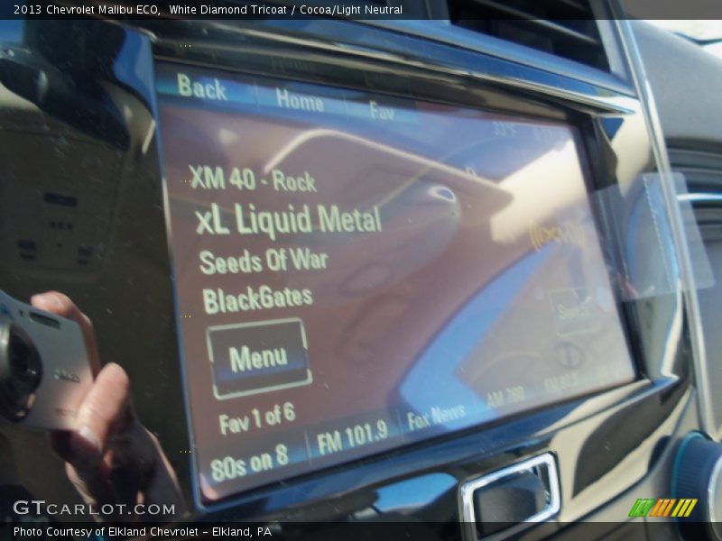 White Diamond Tricoat / Cocoa/Light Neutral 2013 Chevrolet Malibu ECO
