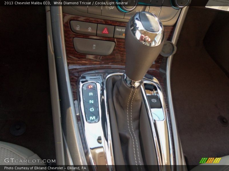 White Diamond Tricoat / Cocoa/Light Neutral 2013 Chevrolet Malibu ECO