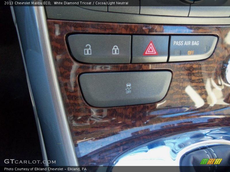 White Diamond Tricoat / Cocoa/Light Neutral 2013 Chevrolet Malibu ECO