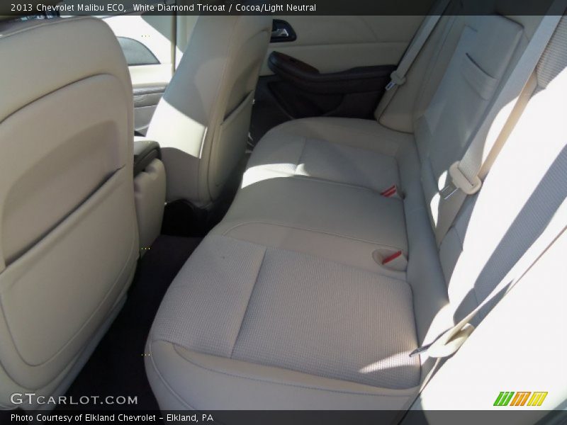 White Diamond Tricoat / Cocoa/Light Neutral 2013 Chevrolet Malibu ECO