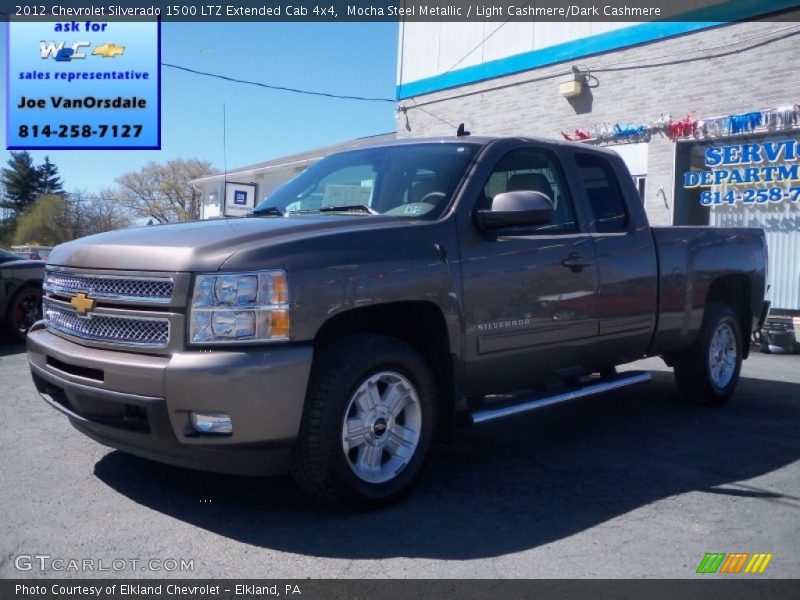 Mocha Steel Metallic / Light Cashmere/Dark Cashmere 2012 Chevrolet Silverado 1500 LTZ Extended Cab 4x4