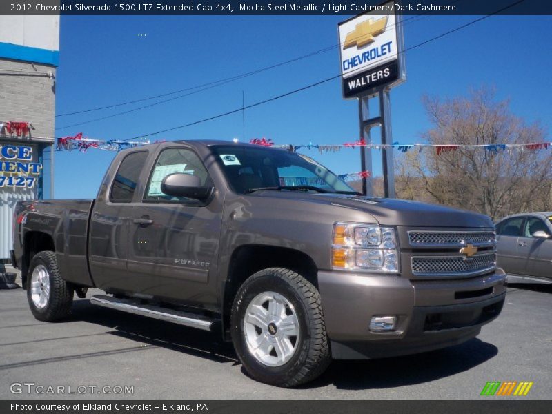 Mocha Steel Metallic / Light Cashmere/Dark Cashmere 2012 Chevrolet Silverado 1500 LTZ Extended Cab 4x4