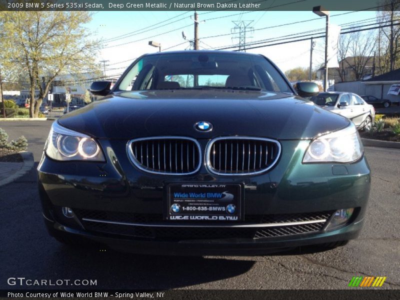Deep Green Metallic / Natural Brown Dakota Leather 2009 BMW 5 Series 535xi Sedan