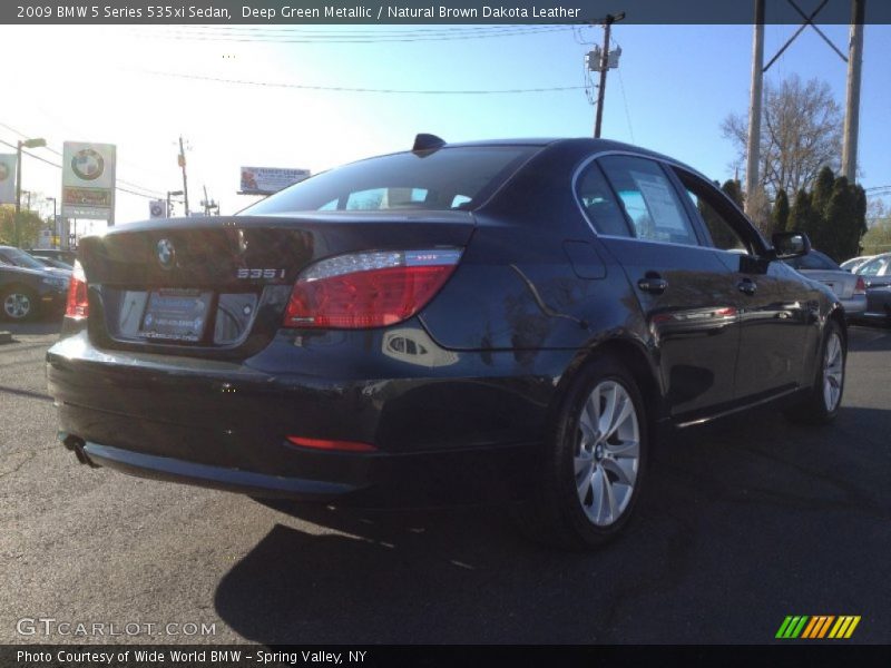 Deep Green Metallic / Natural Brown Dakota Leather 2009 BMW 5 Series 535xi Sedan