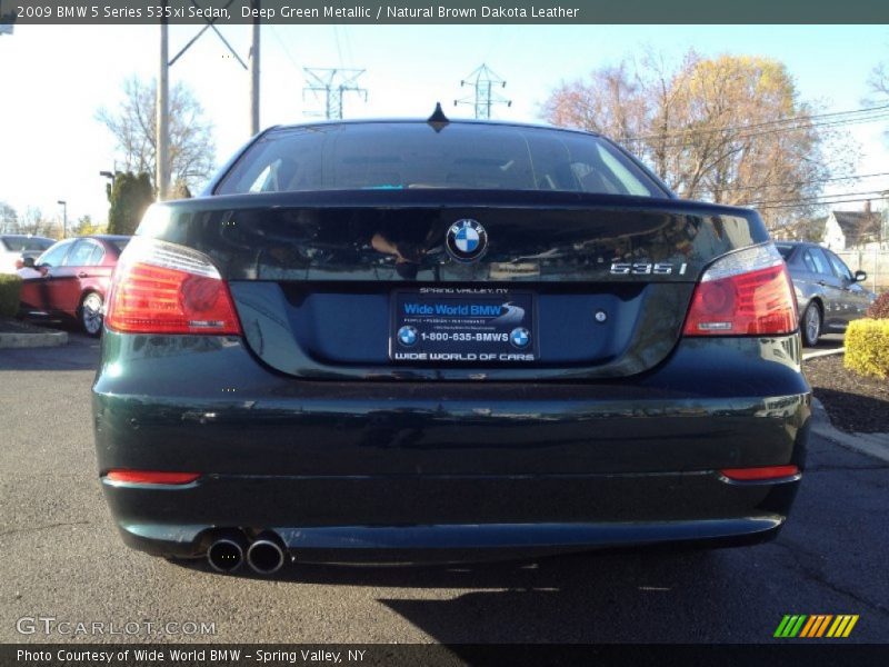 Deep Green Metallic / Natural Brown Dakota Leather 2009 BMW 5 Series 535xi Sedan