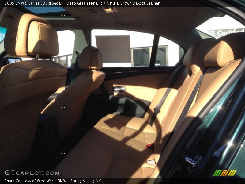 Deep Green Metallic / Natural Brown Dakota Leather 2009 BMW 5 Series 535xi Sedan