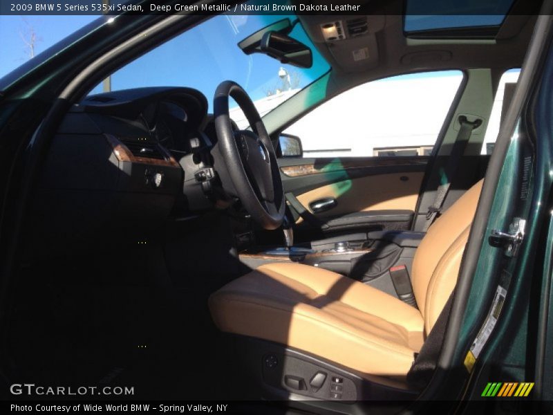 Deep Green Metallic / Natural Brown Dakota Leather 2009 BMW 5 Series 535xi Sedan