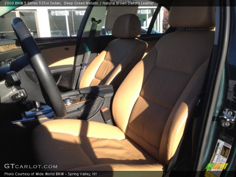 Deep Green Metallic / Natural Brown Dakota Leather 2009 BMW 5 Series 535xi Sedan
