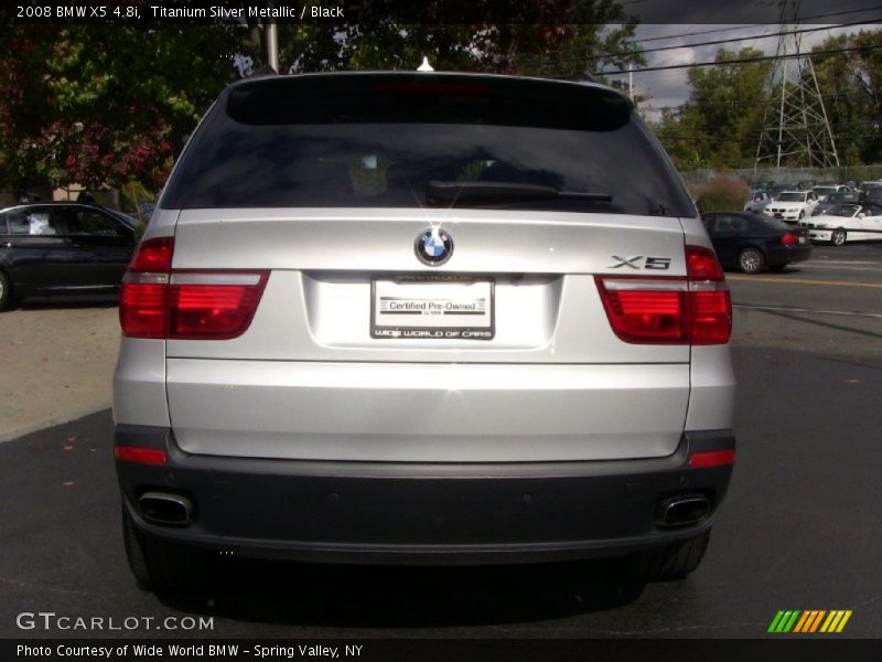 Titanium Silver Metallic / Black 2008 BMW X5 4.8i