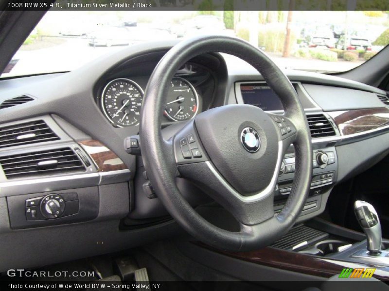 Titanium Silver Metallic / Black 2008 BMW X5 4.8i