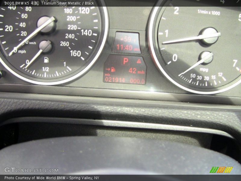 Titanium Silver Metallic / Black 2008 BMW X5 4.8i