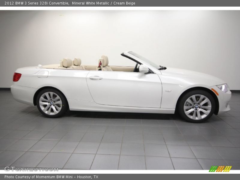 Mineral White Metallic / Cream Beige 2012 BMW 3 Series 328i Convertible