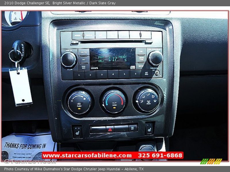 Bright Silver Metallic / Dark Slate Gray 2010 Dodge Challenger SE