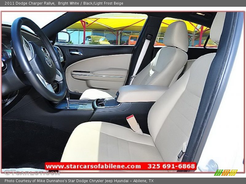 Bright White / Black/Light Frost Beige 2011 Dodge Charger Rallye