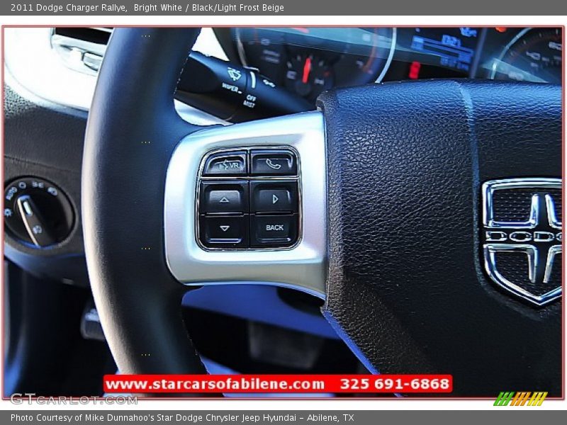 Bright White / Black/Light Frost Beige 2011 Dodge Charger Rallye