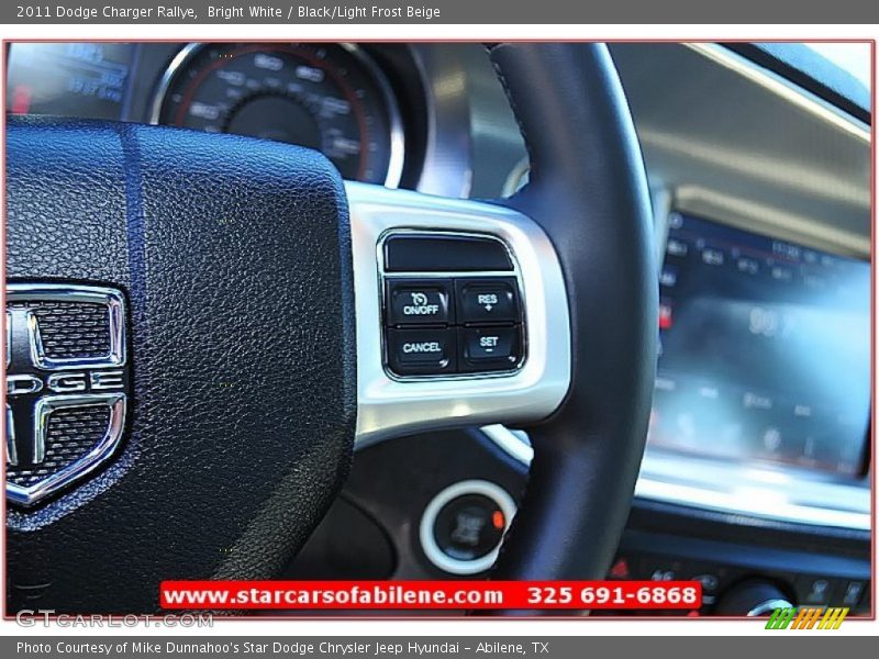 Bright White / Black/Light Frost Beige 2011 Dodge Charger Rallye